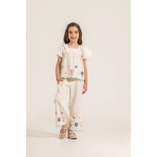 Almira Anne Bebek Kız Çocuk Çiçek Nakışlı 2' Li Takım