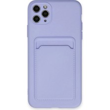 TeknoKapsül Apple iPhone 11 Pro Max Kılıf Kelvin Kartvizitli Silikon - Lila