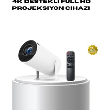 TeknoKapsül 4K Destekli Full Hd Projeksiyon Cihazı – 130 Inç Geniş Ekran, Wifi ve HDMI Bağlantılı -