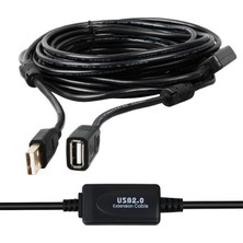 TeknoKapsül PM-11955 10 Metre Usb-A 2.0 Dişi Erkek Uzatma Kablosu Siyah