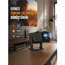 TeknoKapsül 1.5 kg Ağırlığında, 4500 Retro Oyunlu Multimedya Projektör Yeni Nesil -