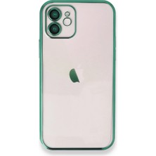 TeknoKapsül Apple iPhone 12 Kılıf Razer Lensli Silikon - Yeşil