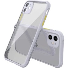 TeknoKapsül Apple iPhone 12 Mini Kılıf Miami Şeffaf Silikon - Lila