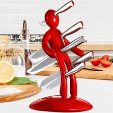 TeknoKapsül SN-29169 Kırmızı Çok Amaçlı Mutfak Tezgah Üstü Bıçak Tutucu Stand Organizer