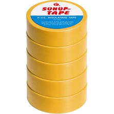 Cotton Soft SN-27921 Sarı 0.13X18MM Izole Pvc Elektrik Yalıtım Bant (5’li Paket)