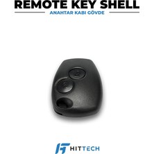 Hittech Renault ve Dacia Uyumlu 2 Buton Çapraz Yale Anahtar Kabı