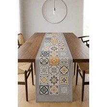 40X140CM Dokuma Leke Tutmaz Baskılı Tay Tüyü Kumaş Masa Örtüsü Dekoratif Runner Yıkanabilir
