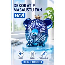 Rabera Tech Şarjlı Mini Masaüstü Fan 1200 Mah 3 Kademeli Sessiz