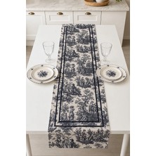 40X140CM Dokuma Leke Tutmaz Baskılı Tay Tüyü Kumaş Masa Örtüsü Dekoratif Runner Yıkanabilir