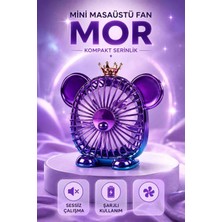Rabera Tech Şarjlı Mini Masaüstü Fan 1200 Mah 3 Kademeli Sessiz