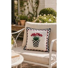Dijital Baskılı Dekoratif Çift Taraflı Renkli Desen Kırlent Yastık Kılıfı 45X45 cm