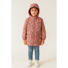 Almira Anne Bebek Kız Çocuk Unicorn Baskılı Fermuarlı Kapşonlu Yağmurluk