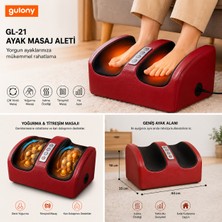 Azurtech Gl-21 Ayak Masaj Aleti – Isıtmalı, Yoğurmalı, Titreşimli Ayak Masaj Cihazı