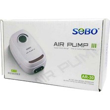 Sobo Ar-30 Ayarlanabilir Sessiz Çift Çıkışlı Akvaryum Hava Motoru 6W (2x4.5 L/dk)