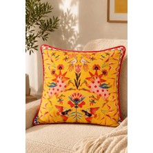Dijital Baskılı Dekoratif Çift Taraflı Renkli Desen Kırlent Yastık Kılıfı 45X45 cm