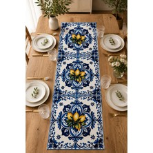40X140CM Dokuma Leke Tutmaz Baskılı Tay Tüyü Kumaş Masa Örtüsü Dekoratif Runner Yıkanabilir