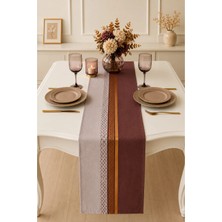 40X140CM Dokuma Leke Tutmaz Baskılı Tay Tüyü Kumaş Masa Örtüsü Dekoratif Runner Yıkanabilir