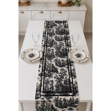 40X140CM Dokuma Leke Tutmaz Baskılı Tay Tüyü Kumaş Masa Örtüsü Dekoratif Runner Yıkanabilir