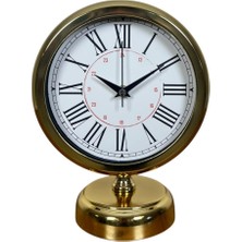 ForWhat Büro Ev Ofis Hediyesi Için 25X20CM Gold Metal Roma Stil Masa Saati