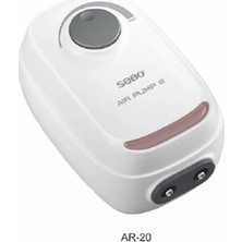 Sobo Ar-20 Ayarlanabilir Sessiz Çift Çıkışlı Akvaryum Hava Motoru 4W (2x3.5 L/dk)