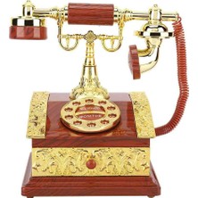 Wolawood Özel Üretim Nostaljik Tarzda Klasik Ahizeli Telefon Kulübesi & Müzik Kutusu, Dekoratif Masaüstü Telefon Kabini Vintage Hediyelik Set