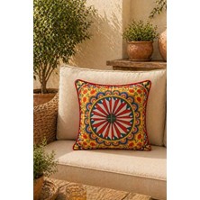 Dijital Baskılı Dekoratif Çift Taraflı Renkli Desen Kırlent Yastık Kılıfı 45X45 cm