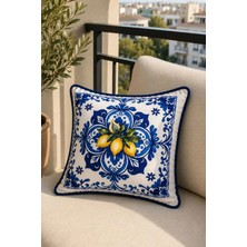 Dijital Baskılı Dekoratif Çift Taraflı Renkli Desen Kırlent Yastık Kılıfı 45X45 cm