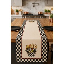 40X140CM Dokuma Leke Tutmaz Baskılı Tay Tüyü Kumaş Masa Örtüsü Dekoratif Runner Yıkanabilir
