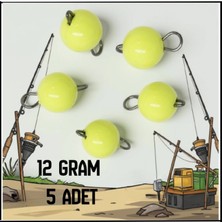 Fishack Uyguna-Yakala 5 Adet -12 Gram Uv Yeşil Mafsallı Kurşun -Hareketli Iğne KURŞUNU-1012FLU
