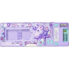 Smiggle Hi There Pop Out Kalem Kutusu – Lila, Açılır Bölmeli, Okul Kullanımı