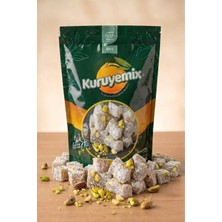 Kuruyemix  Geleneksel Çifte Kavrulmuş Antep Fıstıklı Lokum - Hindistan Cevizi Aromalı ve Eşsiz [250G]