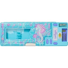 Smiggle Epic Adventures Pop Out Kalem Kutusu, Acilir Bolmeli, Aqua