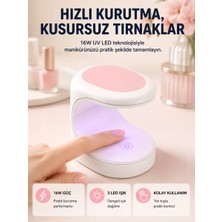 Nemere İthalat Mini Oje Kurutma Cihazı 16W LED Uv Hızlı Kurutma Taşınabilir Kompakt Yeni Nesil Nemere Ithalat