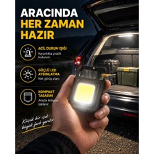 MidasTech Süper Parlak 800 Lümen LED Fener – USB Şarjlı, 3 Işık Modlu, Mini Taşınabilir ve Anahtarl�