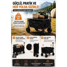 Nemere İthalat Piknik Kamp Arabası Masalı Geniş Tekerlekli Taşıma ve Yük Arabası 130 kg Nemere Ithalat