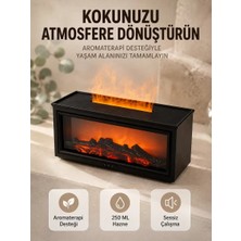 Aroma Difüzörü Simüle Alev Efektli Sessiz Hava Nemlendirici 250 ml Midastech
