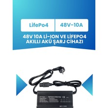 Electroll 48V Lifepo₄ Batarya Için 58.4V 10A Uzun Ömürlü Akıllı Şarj Cihazı