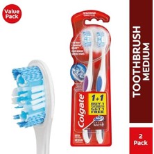 TeknoKapsül 360 Optik Beyaz Dil ve Yanak Temizleyicili Orta Beyazlatıcı Diş Fırçası 1+1