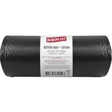 TeknoKapsül Ekonomik Endüstriyel Büyük Siyah Çöp Torbası 10’lu 65×80 Cm, Kalın & Dayanıklı, Çift Katlı, Geri Dönüştürülebilir Atık Torbası; Restoran, Fabrika, Inşaat, Ofis ve Depo Için Güçlü Çöp Poşeti