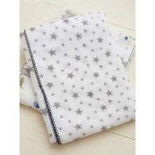 Almira Anne Bebek Unisex Yıldız Desenli Müslin Battaniye