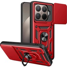Evimdeyokyok Xiaomi Mi 15T Pro Pars Lens Yüzüklü Silikon - Kırmızı