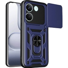 Evimdeyokyok Xiaomi Poco X8 Pro Pars Lens Yüzüklü Silikon - Lacivert