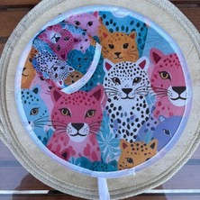 Nes Design Leopar Desenli Yelpaze