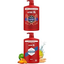 1001 Captain Erkek Duş Jeli ve Şampuan 1000 ml Xxl Büyük Boy & Old Spice Whitewater Erkek Duş Jeli V