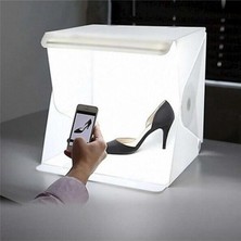 1001 Mini Stüdyo LED Işıklı 20X20 cm Ürün Fotoğraf Çekim Çadırı