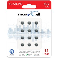1001 12 Adet Ag4 LR626 Alkalin Düğme Pil 1,5V; Saatler, Oyuncaklar, Araç Kumandaları, Hesap Makineler