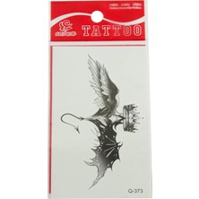Zero Land Aconcept Taç Yarasa Tattoo Dövme Sticker Beyaz