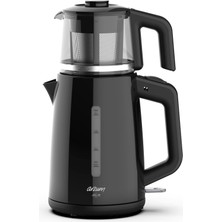 1001 AR3151 Jollie Çay Makinesi 1650W, 1 L Demlik Kapasitesi, Siyah