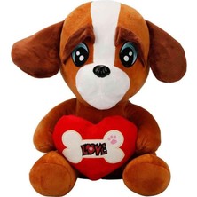 1001 Kalpli Peluş Köpek 30 Cm. - Siyah