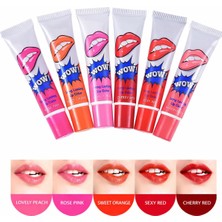 1001 Soyulabilir Dudak Dövmeli Ruj Seti, Canlı Renk Veren Likit Tint, Uzun Süre Kalıcı, 6 Renk, Love
